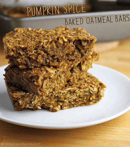 Pumpkin Spice Baked Oatmeal Bars
