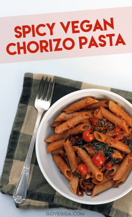 Spicy Vegan Chorizo Pasta // govegga.com