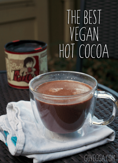 The best vegan hot chocolate -- creamy, rich hot cocoa. // govegga.com