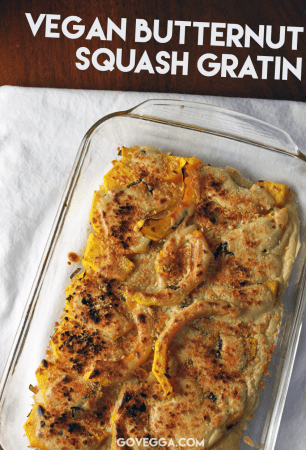 Creamy vegan butternut squash gratin // govegga.com