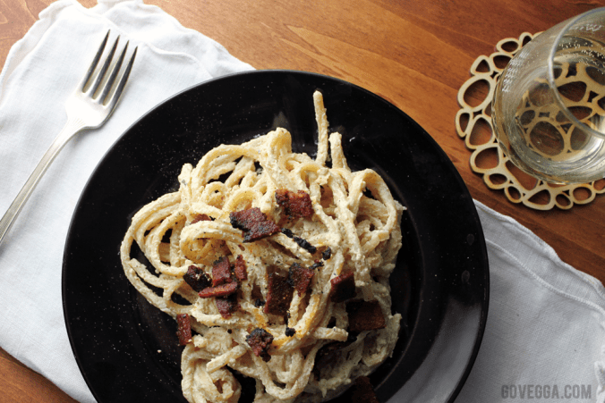 Vegan pasta carbonara