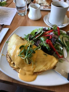 Vegan omelette at Great Sage