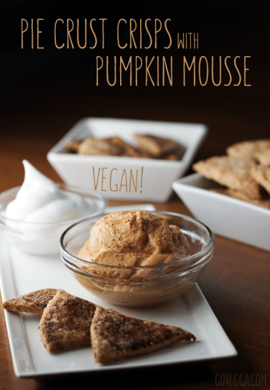 Pie crust crisps with pumpkin mousse // govegga.com