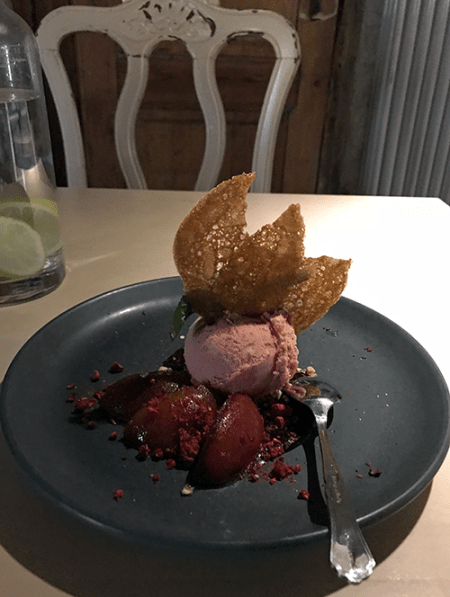 Vegan Restoran V // plum ice cream